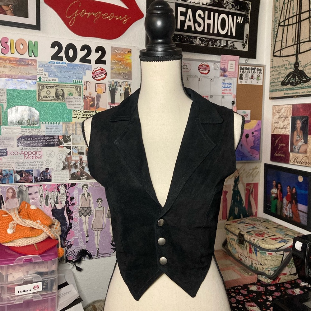 90s vintage Genuine Suede Vest